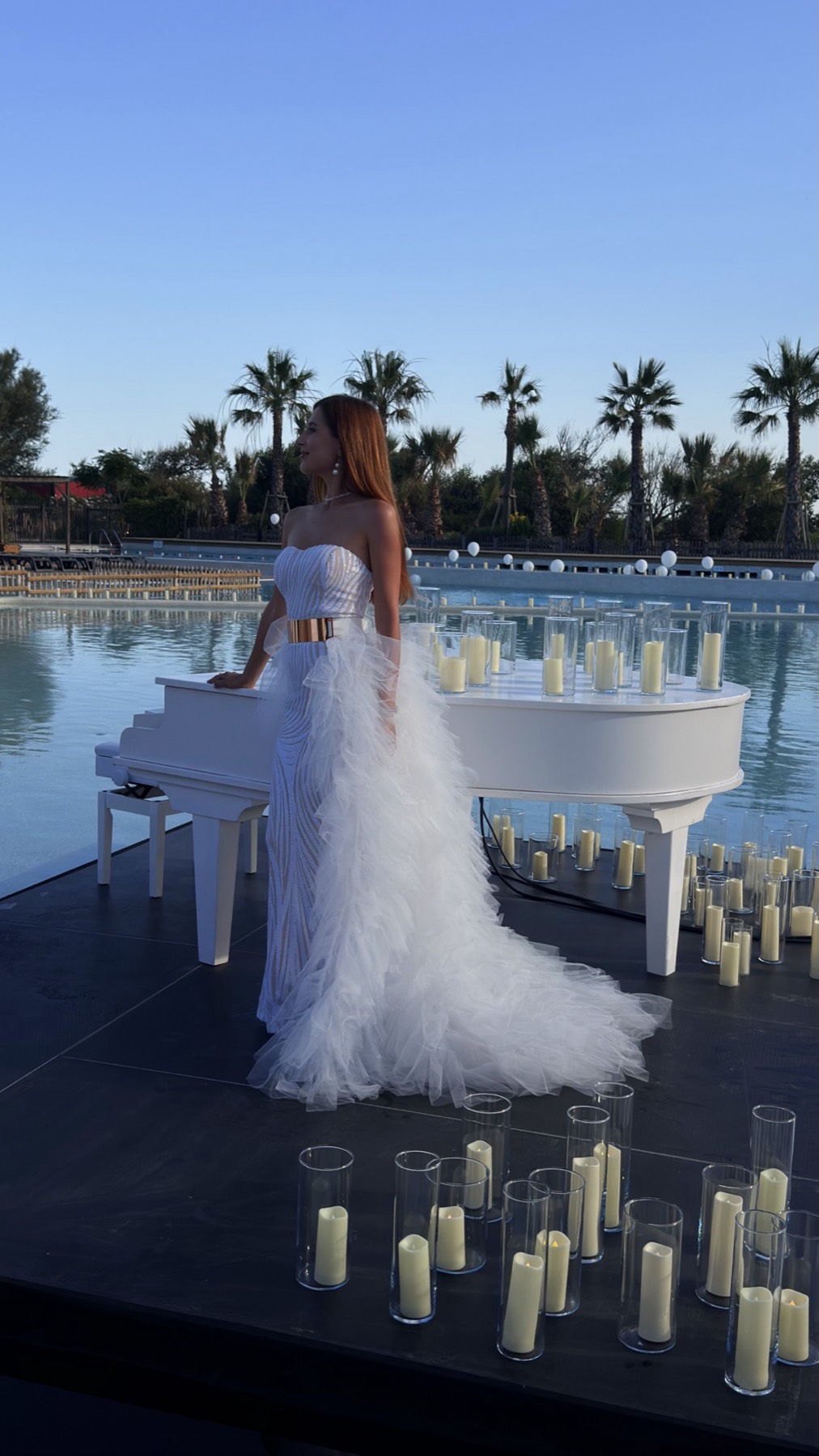 Yuliia performing at an event