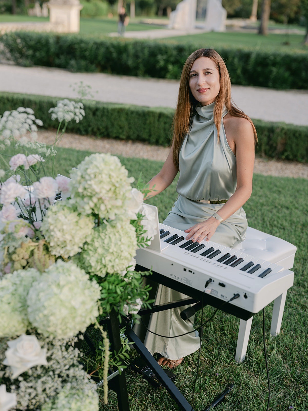 Yuliia performing at an event