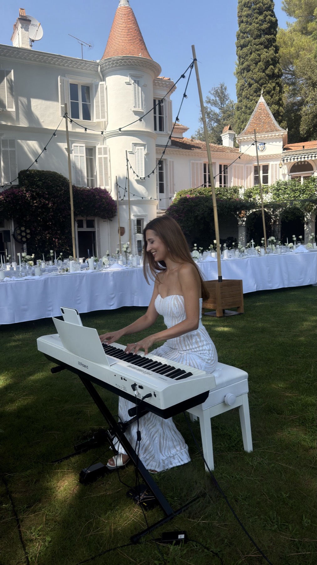 Yuliia performing at an event